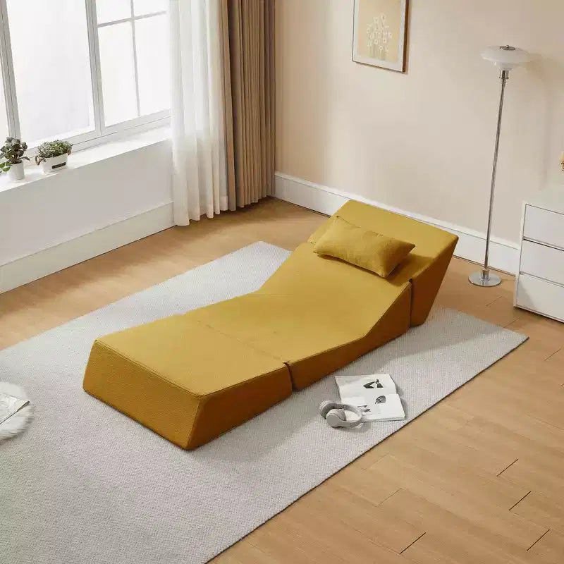 MAYEERTY Fauteuil convertible 2-en-1 en laine d'alpaga, canapé-lit peu encombrant pour petits espaces, salon, dortoir, appartement