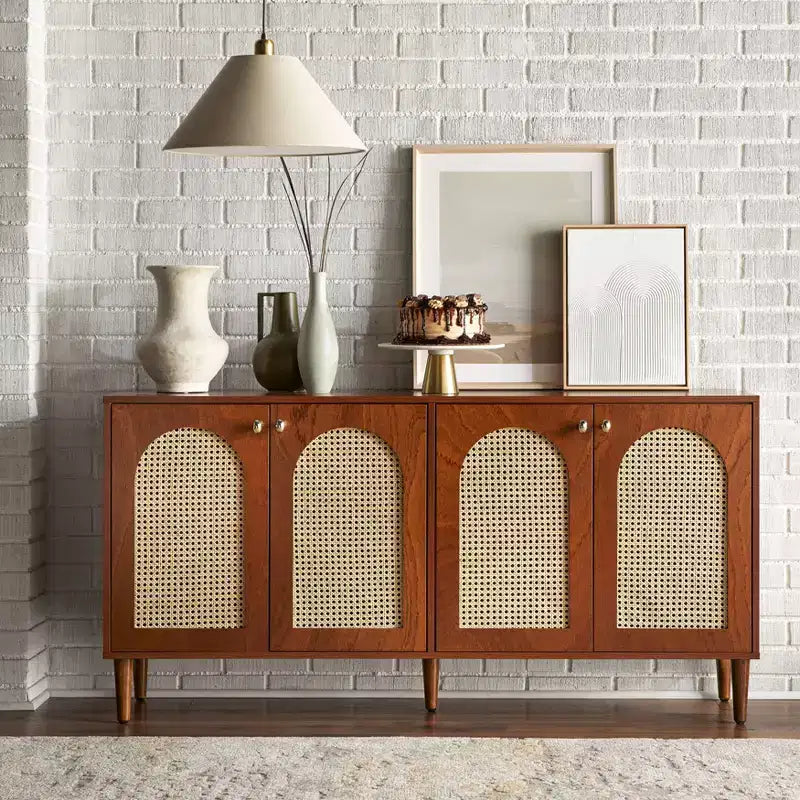 Madia Montello Mid-Century con ante in canna d'India Lifestorey