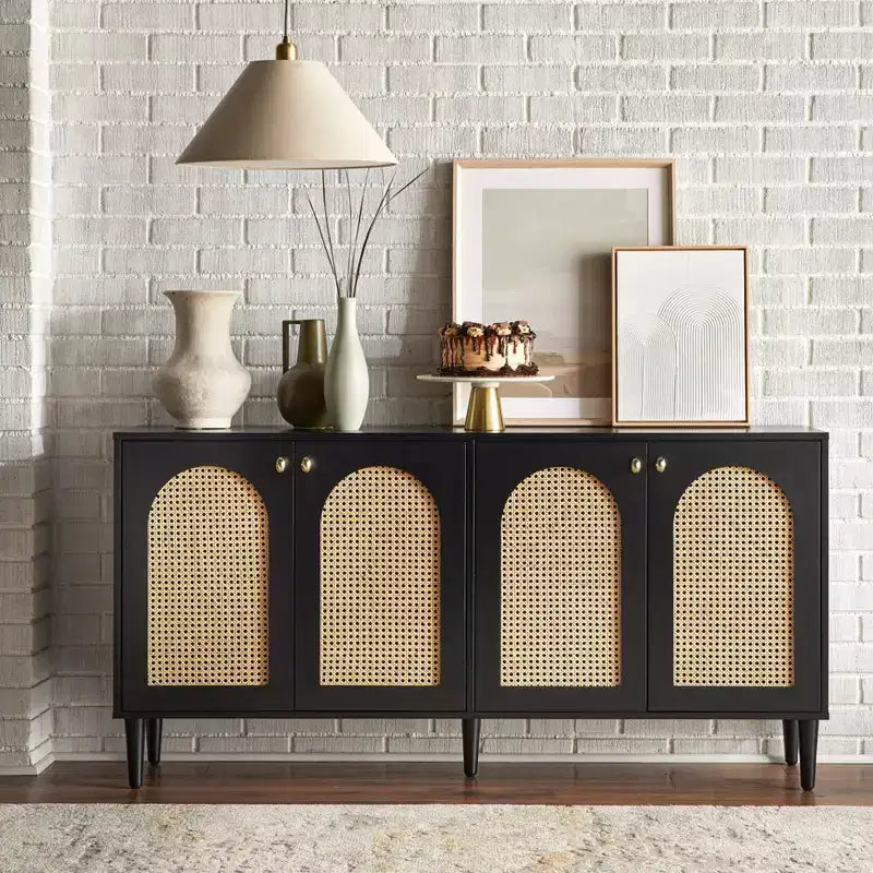 Madia Montello Mid-Century con ante in canna d'India Lifestorey