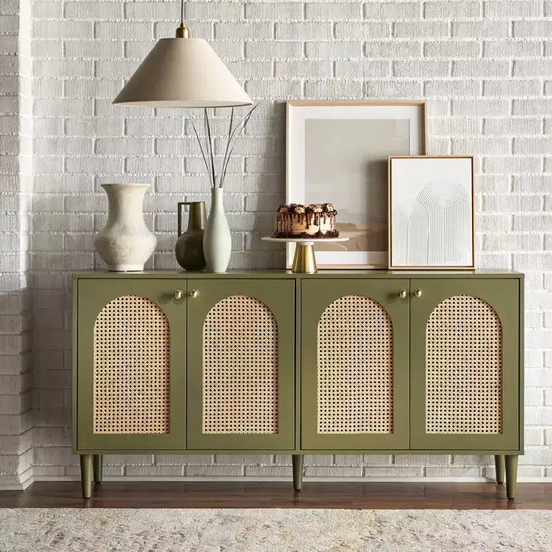 Madia Montello Mid-Century con ante in canna d'India Lifestorey