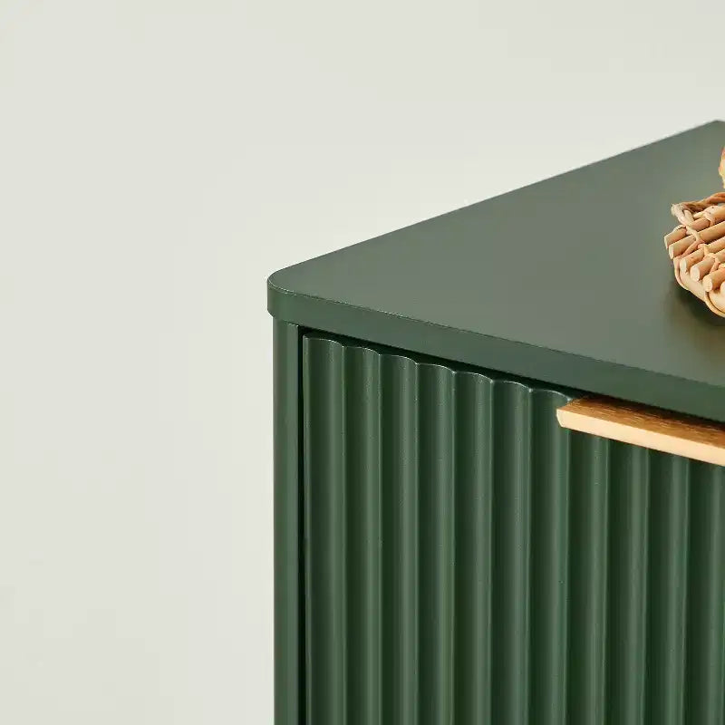 JVNOXK Madia moderna ondulata da 67 pollici, armadietto a 6 ante con funzione contenitore, adatta per cucina, camera da letto, soggiorno, Verde