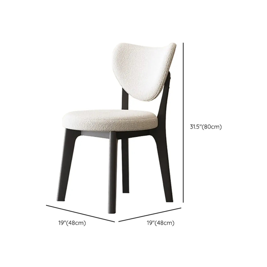 Modern Faux Leather Wingback Armless Dining Chair