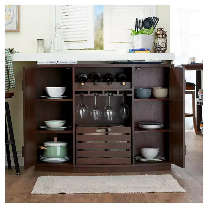 Credenza da Pranzo Candy Plank Inspired con Cassetta Rimovibile Noce Vintage - HOMES: Inside + Out