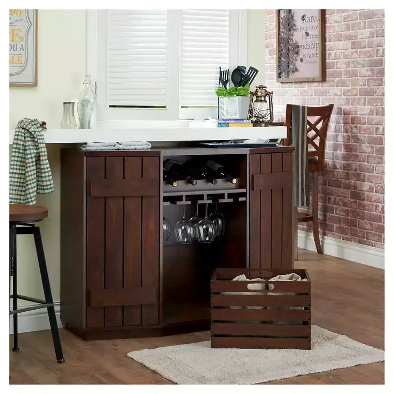 Credenza da Pranzo Candy Plank Inspired con Cassetta Rimovibile Noce Vintage - HOMES: Inside + Out