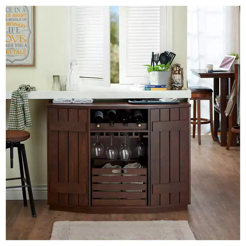 Credenza da Pranzo Candy Plank Inspired con Cassetta Rimovibile Noce Vintage - HOMES: Inside + Out