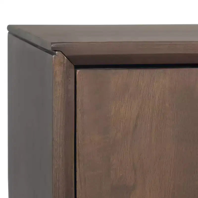 Mobile contenitore Devlin Mid-Century da 60” con cassetti centrali Marrone Noce - WyndenHall: Credenza in legno massello, Ripiani regolabili