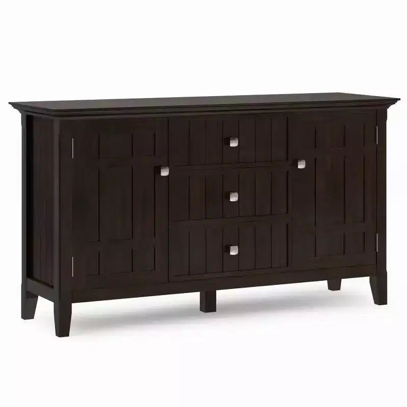 Bissell Sideboard Buffet Natural - WyndenHall: Wine Storage, Adjustable Shelves, Pine & Plywood