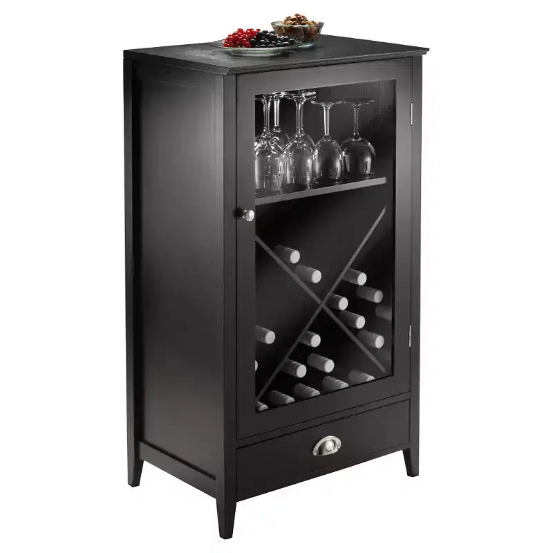 Pensile portabottiglie da vino X-Panel Modular Bordeaux Legno/Nero Espresso - Winsome
