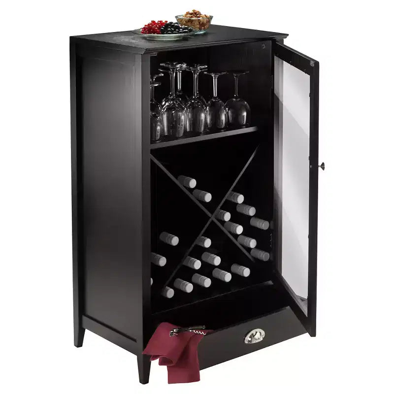 Pensile portabottiglie da vino X-Panel Modular Bordeaux Legno/Nero Espresso - Winsome
