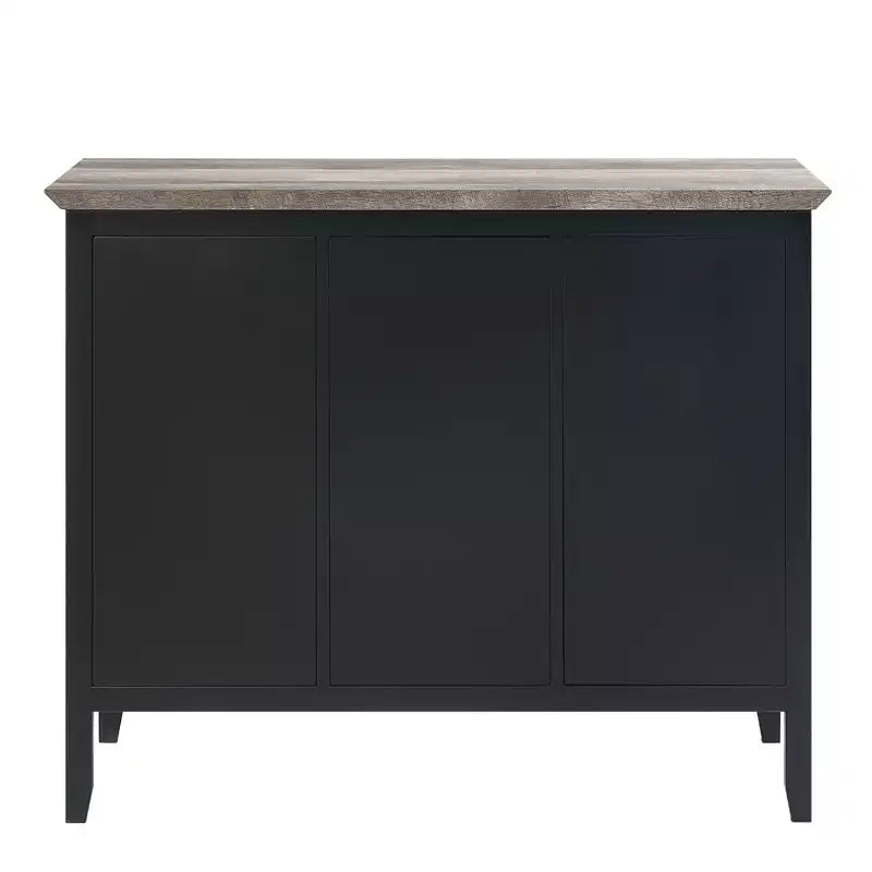 Mobile da cucina e sala da pranzo Zudora da 47" con finitura quercia antica e nero sabbia - Acme Furniture: struttura in metallo, scomparti divisi, legno composito
