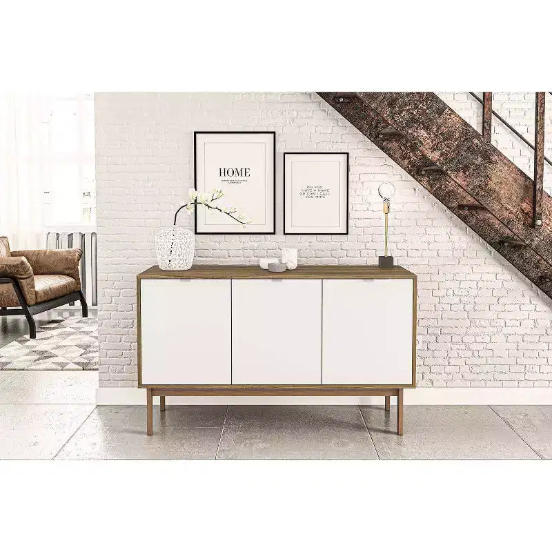 Credenza Sienna Noce/Bianco - Polifurniture