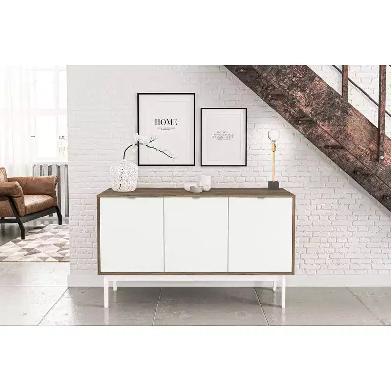 Credenza Sienna Noce/Bianco - Polifurniture