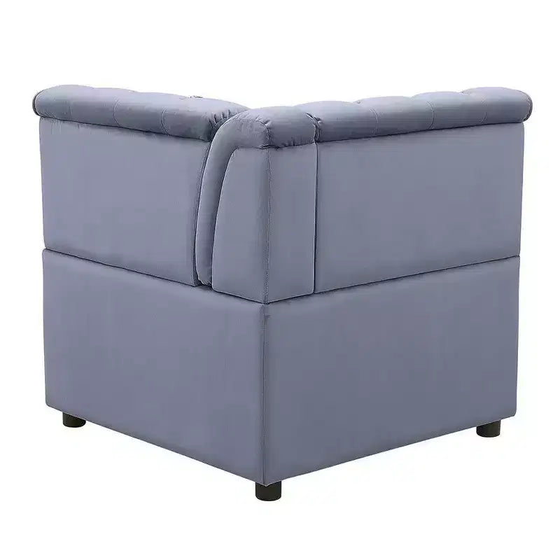 Acme Furniture Bois II Modulare Angolare Sezionale in Velluto Grigio