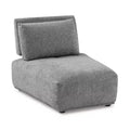 HOMES: Inside + Out Povoa Modern Modular Trapezoidal Armless Chair Chenille with Extendable Backrest Gray