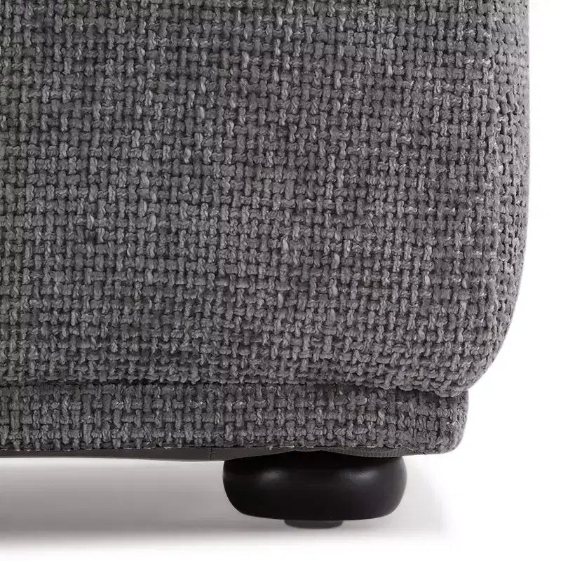 HOMES: Inside + Out Chaise sans accoudoirs trapézoïdale modulaire moderne Povoa en chenille avec dossier extensible Gris