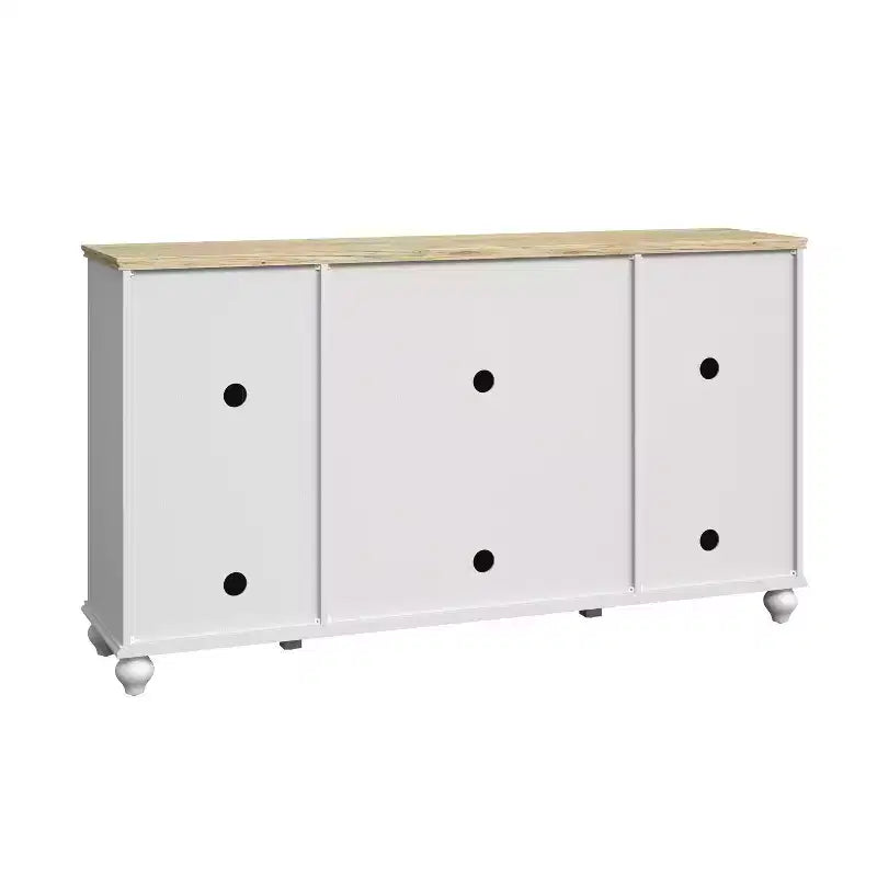 Festivo Credenza/Buffet da appoggio con cassetti, stile vintage, 63" - Bianco