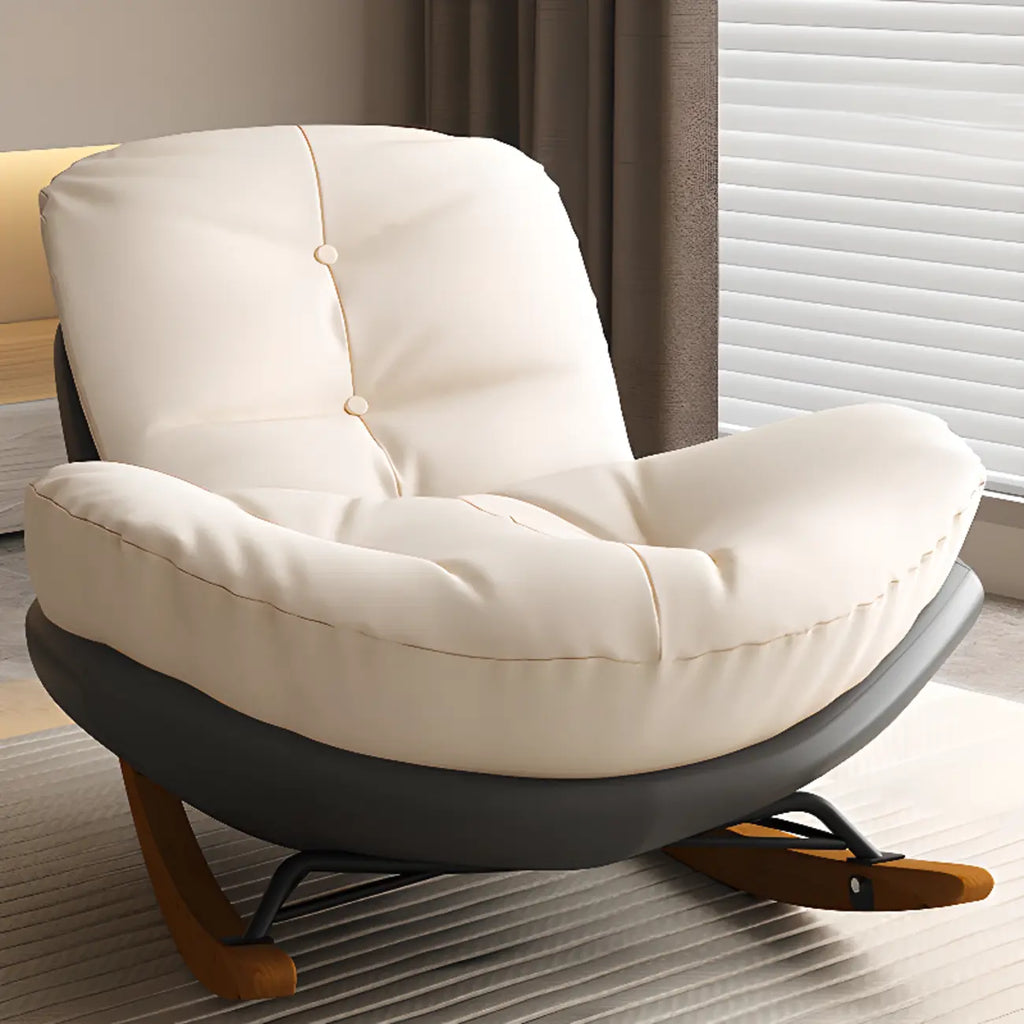 Scandinavian Upholstered Rocking Chair with Optional Ottoman