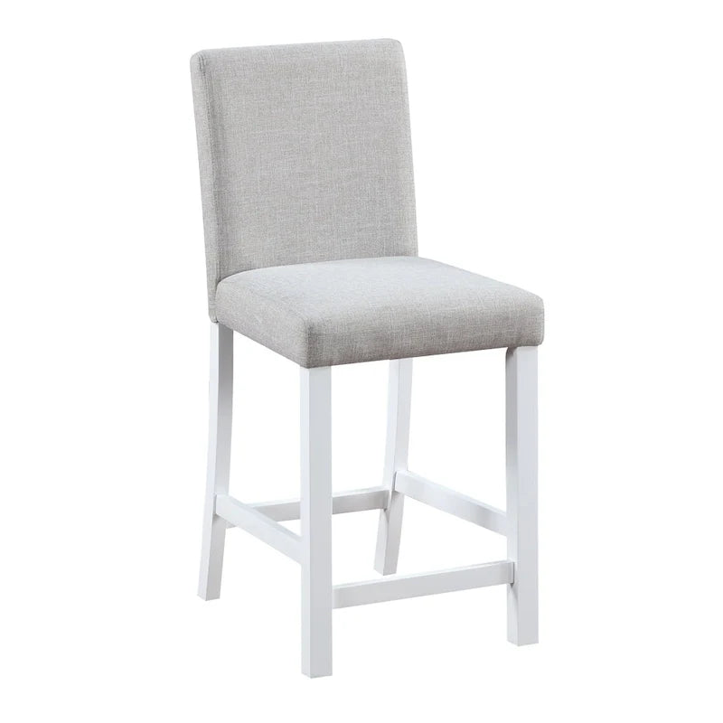 Modern 5-Piece Dining Set with Square Counter Height Table & 4 Upholstered Chairs