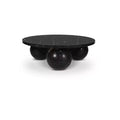 Round Marble Coffee Table with Sphere Legs, Multicolor, Seats 4??