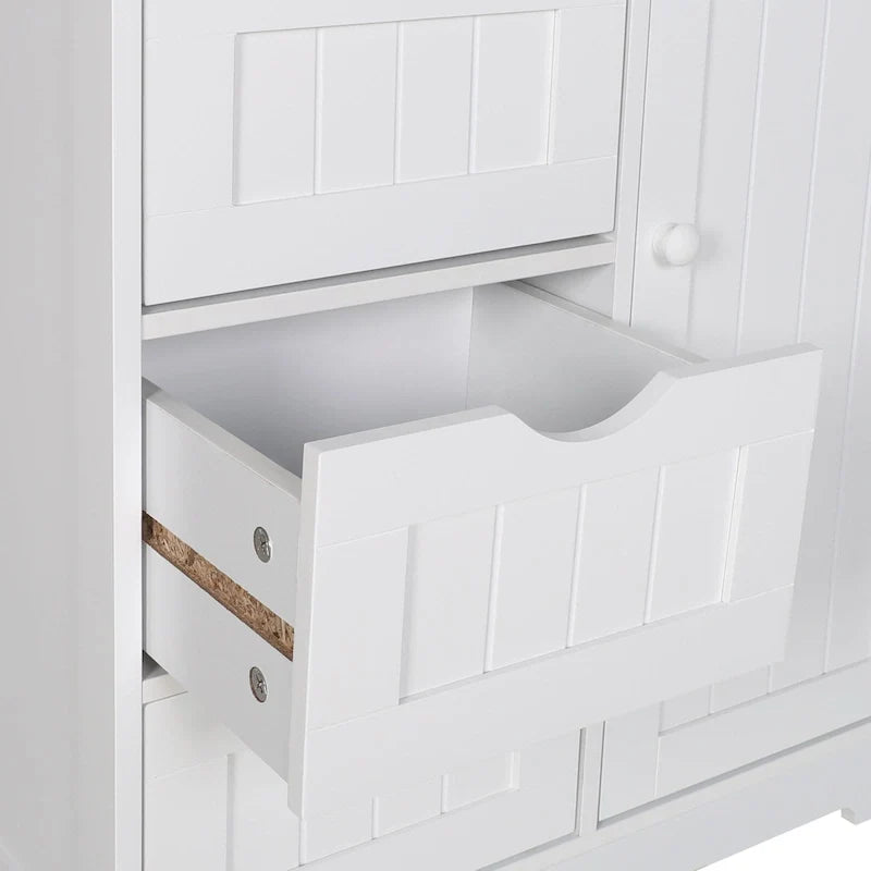 VEIKOUS Bathroom Floor Storage Cabinet with 4 Drawers