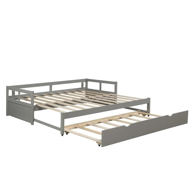 Extending Daybed with Trundle, Wooden Daybed with Trundle