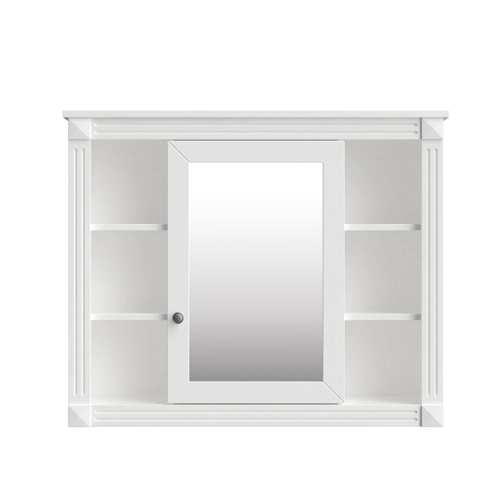 36'' Modern Bathroom Vanity with Top Sink and Mirror Cabinet,2 Doors and 2 Drawers