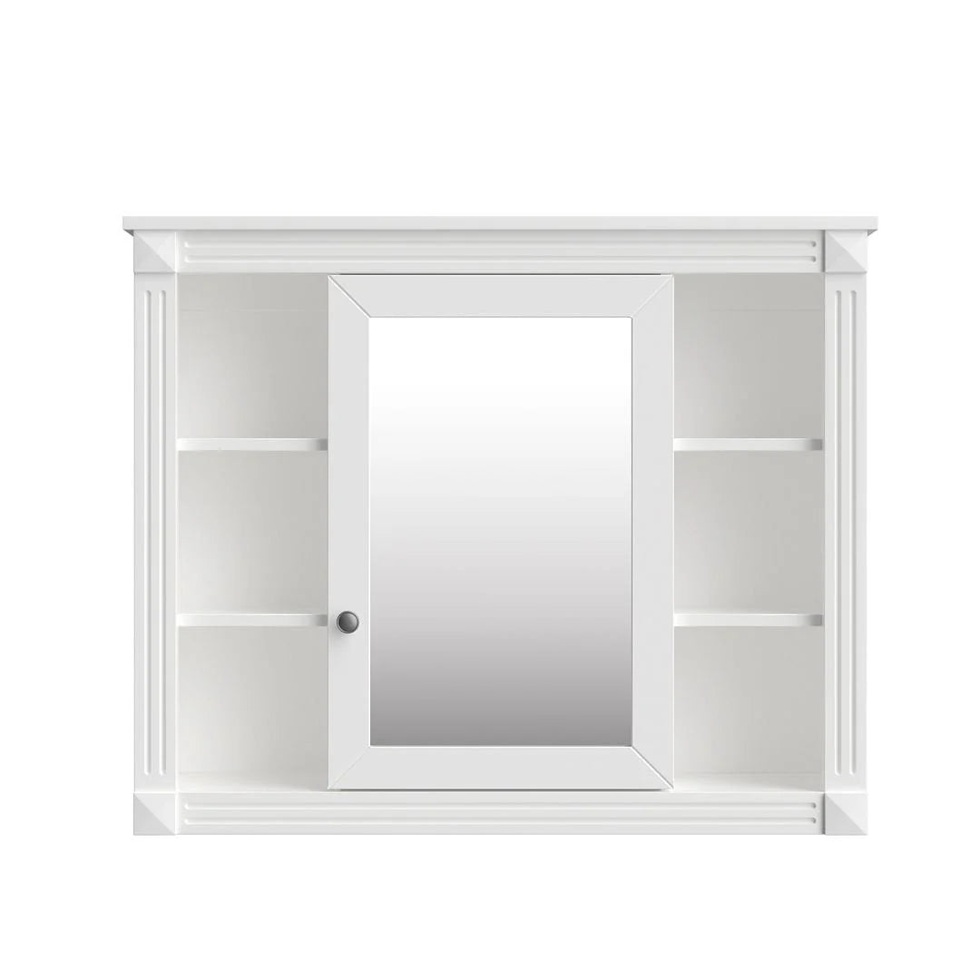36'' Modern Bathroom Vanity with Top Sink and Mirror Cabinet,2 Doors and 2 Drawers