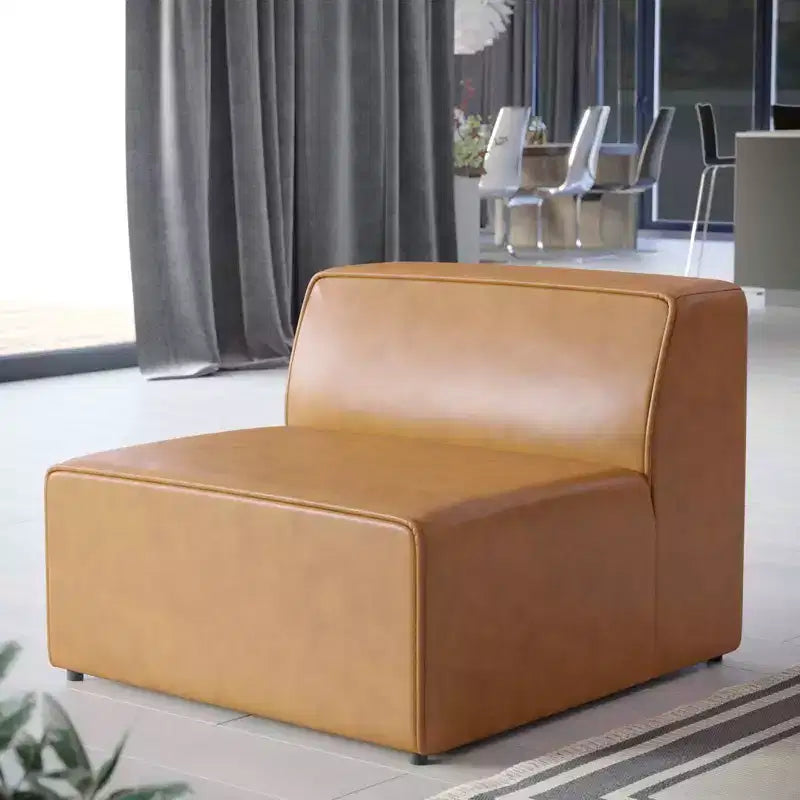 Sedia senza braccioli in pelle vegana Mingle - Modway