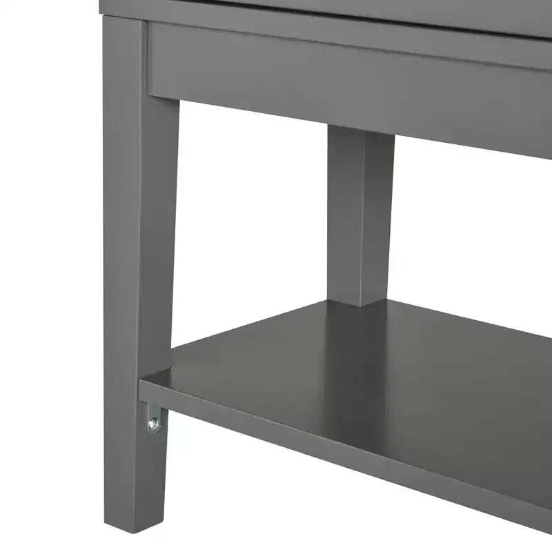 HOMCOM Credenza da cucina e mobile a buffet con 2 ante in vetro e ripiani contenitori