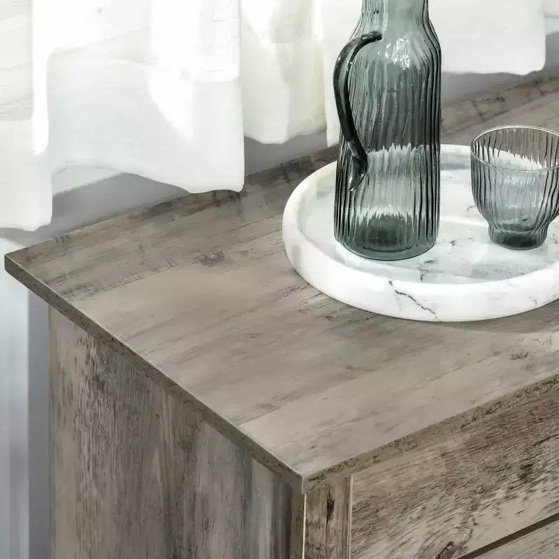 HOMCOM Buffet de style porte de grange 32", armoire de rangement pour bar à café, meuble d'entrée ou de salon