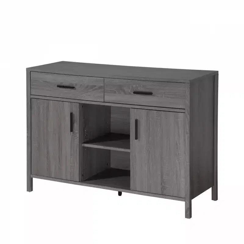 Meuble de rangement 47W FC Design, buffet de salle à manger avec deux armoires et tiroirs