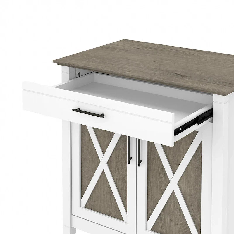 Key West Secretary Desk with Storage Cabinet by Bush Furniture