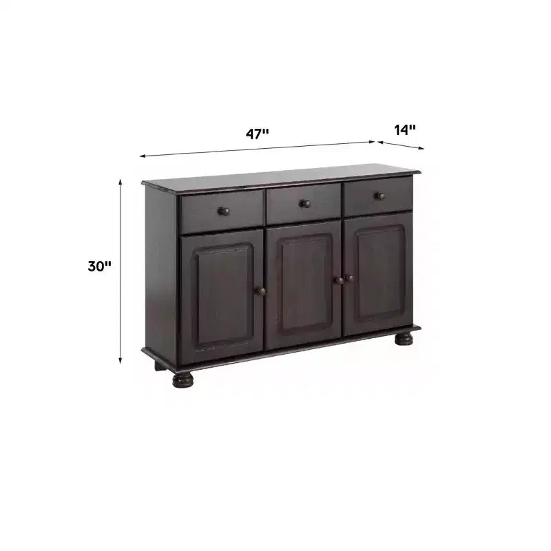 RealRooms Chester Madia con 3 Cassetti e 2 Armadietti