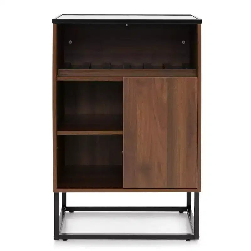 Credenza/Madia Cantinetta Vino Costway con Ripiano Regolabile e Anta Scorrevole da Cucina