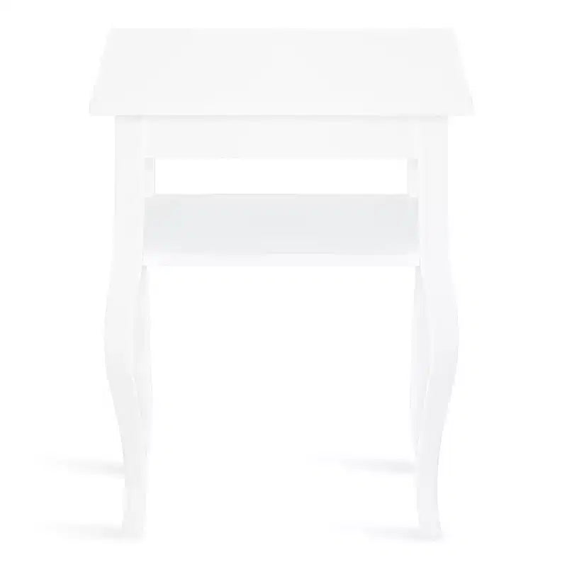 Tavolino Rettangolare Lillian in MDF, 18x12x24, Bianco