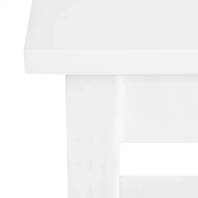 Tavolino Rettangolare Lillian in MDF, 18x12x24, Bianco