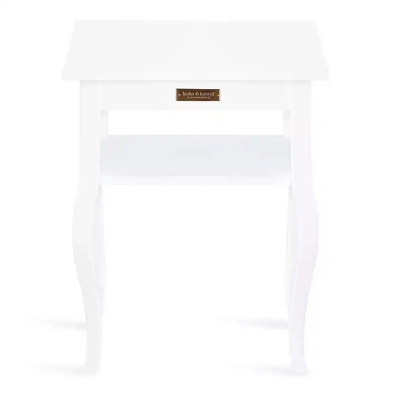 Tavolino Rettangolare Lillian in MDF, 18x12x24, Bianco