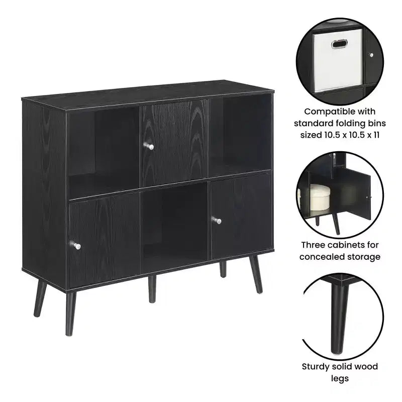 Console de buffet Breighton Home Xtra Storage Cube Organizer avec 3 casiers et 3 armoires