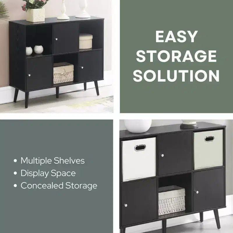Console de buffet Breighton Home Xtra Storage Cube Organizer avec 3 casiers et 3 armoires