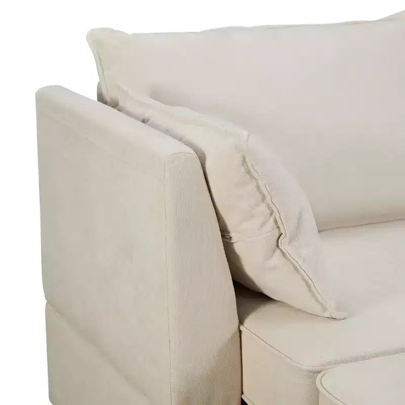 115.1 Divano componibile a U grande e moderno, con contenitore, divano letto convertibile con chaise longue reversibile - ModernLuxe