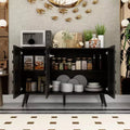 Famapy 47.2 Sideboard with Modern Design Black Buffet Cabinet Home Decor Console Table Wood