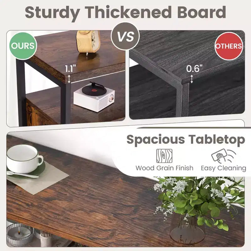 Costway Credenza Industriale da Cucina con Anta a Slatta Push-to-Open