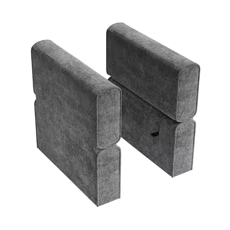 Canapé d'angle réversible en chenille, canapé modulable 9 places, canapé modulable en U avec rangements, poufs et méridienne