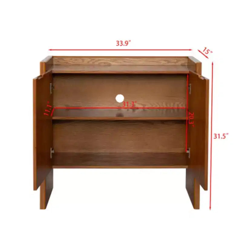 Madia in MDF noce, mobile credenza con contenitore per sala da pranzo, mobile contenitore in stile country, adatto per ingresso, corridoio, soggiorno, cucina, sala da pranzo