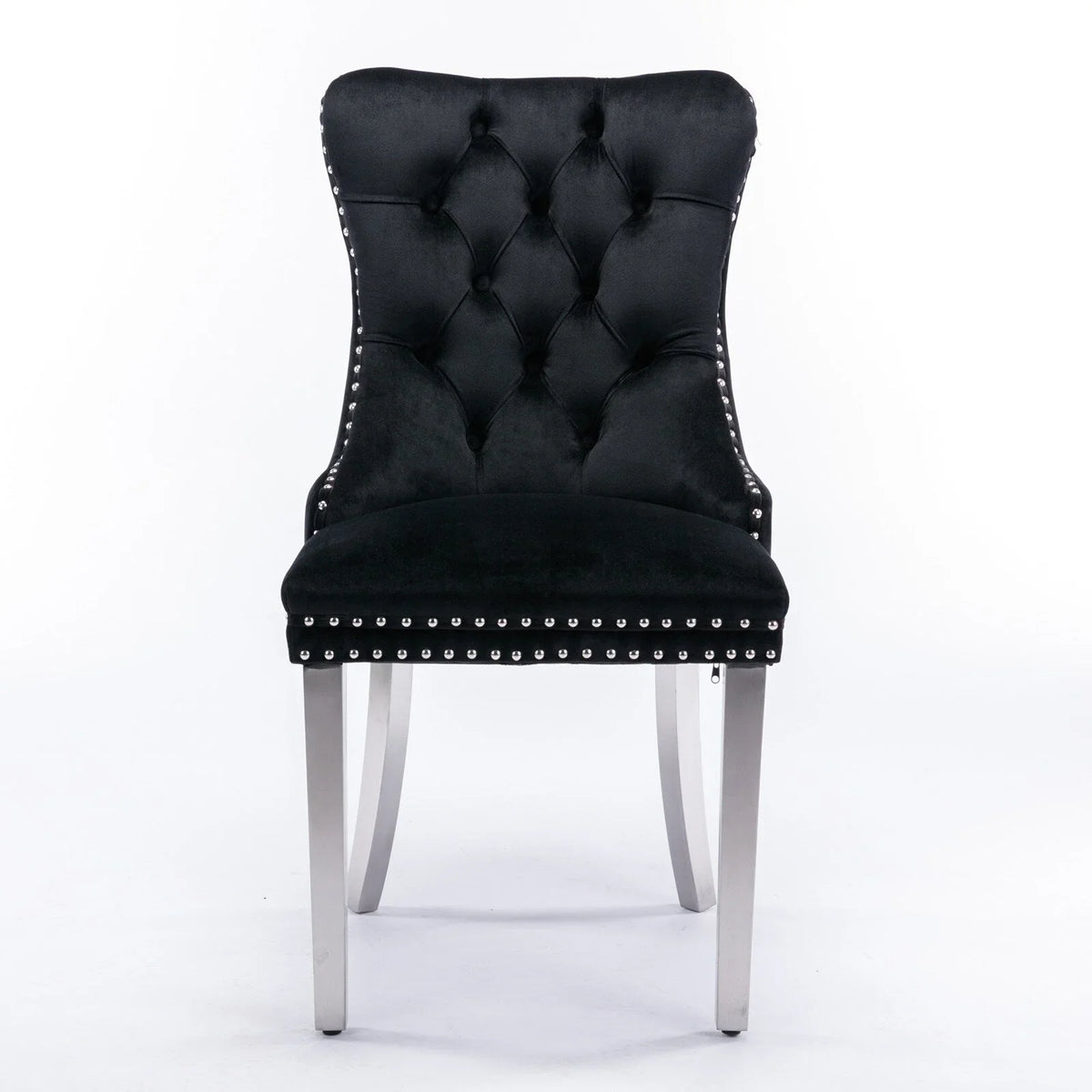 Upholstered Tufted Velvet Dining Chair with Solid Wood Legs Set of 6