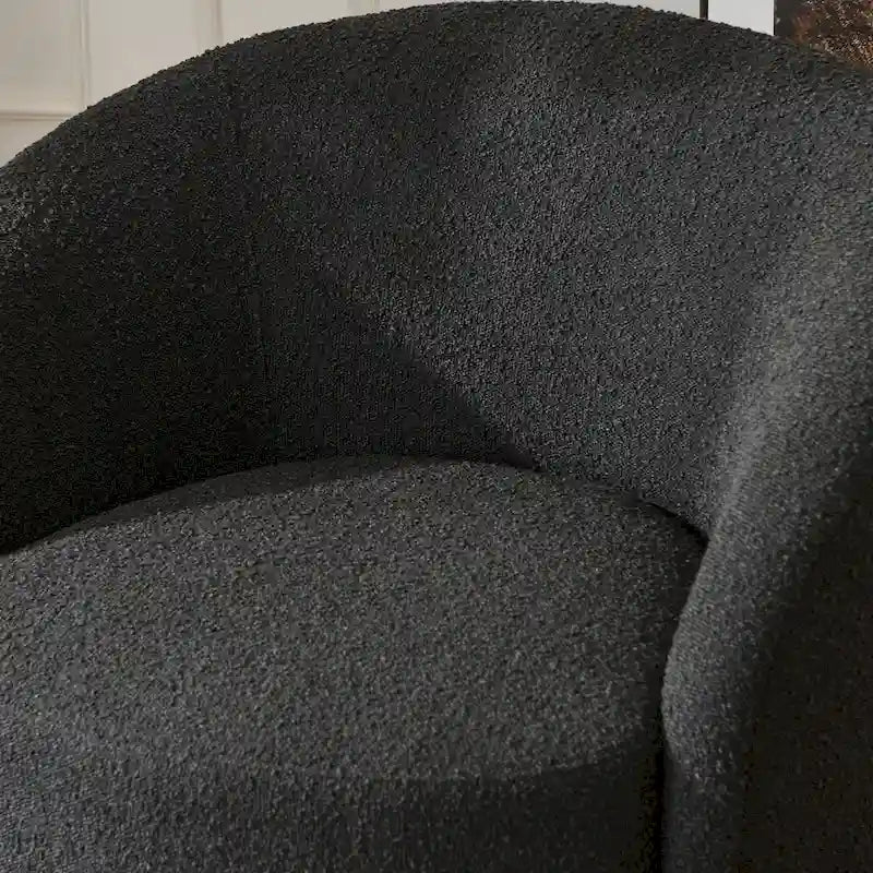 KINWELL 34 Wide Upholstered Swivel Accent Barrel Chair (Set of 2)