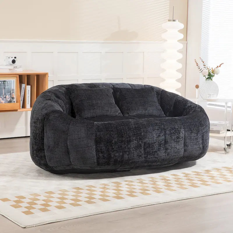GDFStudio - Laurel Chenille 2-Seater Lazy Sofa with High-Density Foam and Oversized Comfort