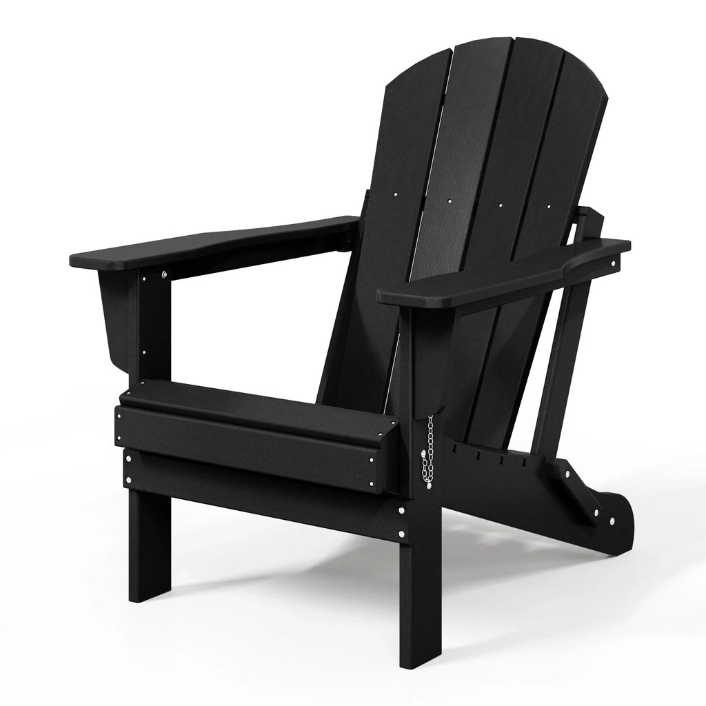 Polytrends Laguna Fade Resistant All Weather Outdoor Patio Folding Adirondack Chair
