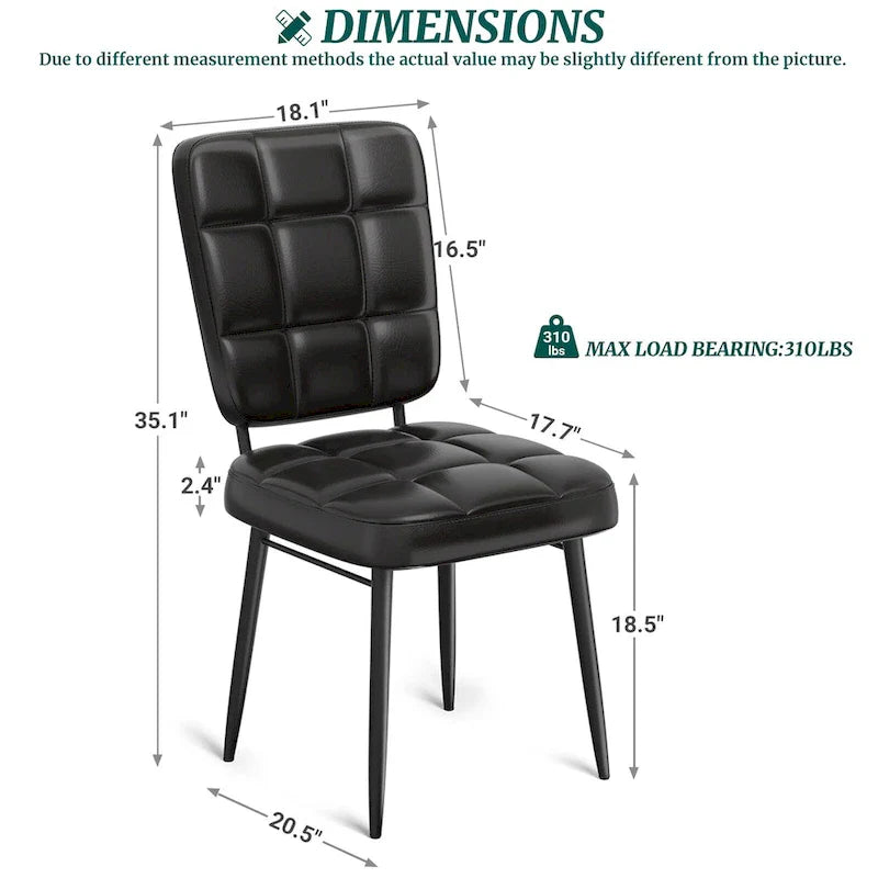 Modern Dining Chairs Set of 2/4/6/8, Upholstered Kitchen Chairs with Thick Cushion for Dining Room