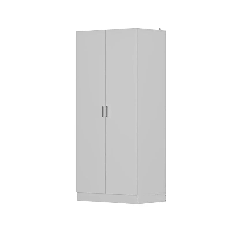 2-Door Wardrobe Armoires Freestanding Bedroom Armoire with Hanging Rod
